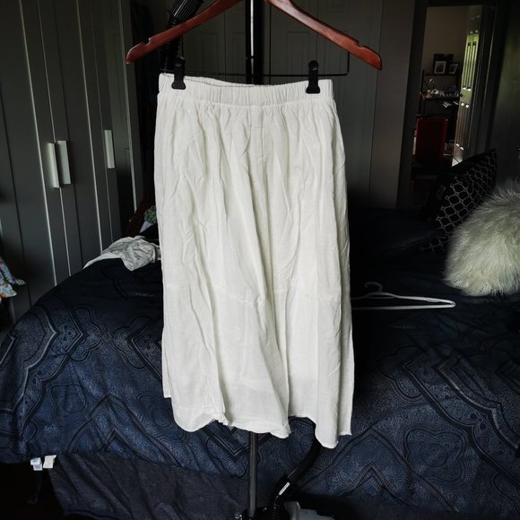 Resort Cotton Linen Top & Skirt Set - Picture 1 of 8